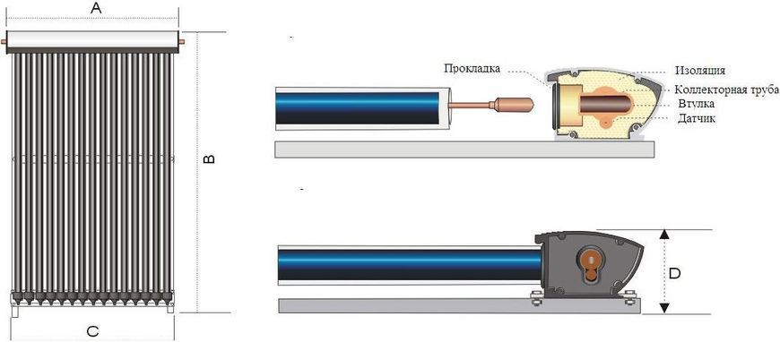 Купить Солнечная вакуумная трубка Heat-pipe 58/1800/24 мм (артикул: 224457000)